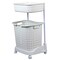 Basicwise 2 Tier Plastic Laundry Basket with Wheels QI003311 - alternate 1